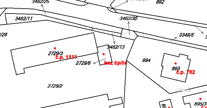Pelhřimov 41834721 na parcele st. 2729/6 v KÚ Pelhřimov, Katastrální mapa