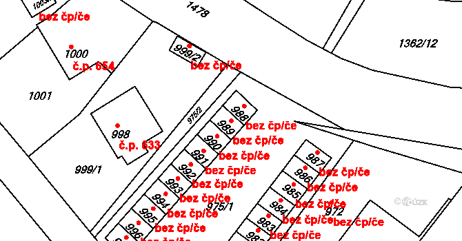 Rýmařov 42722721 na parcele st. 989 v KÚ Rýmařov, Katastrální mapa