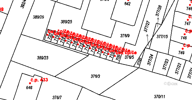 Doudleby nad Orlicí 44235721 na parcele st. 712 v KÚ Doudleby nad Orlicí, Katastrální mapa