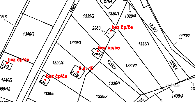 Lomnice nad Popelkou 44730721 na parcele st. 2165 v KÚ Lomnice nad Popelkou, Katastrální mapa