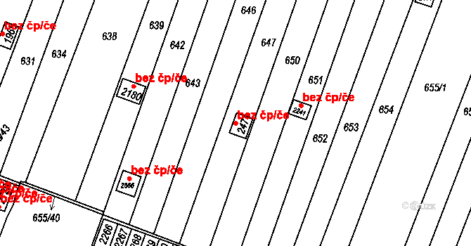 Moravské Budějovice 46396721 na parcele st. 2471 v KÚ Moravské Budějovice, Katastrální mapa