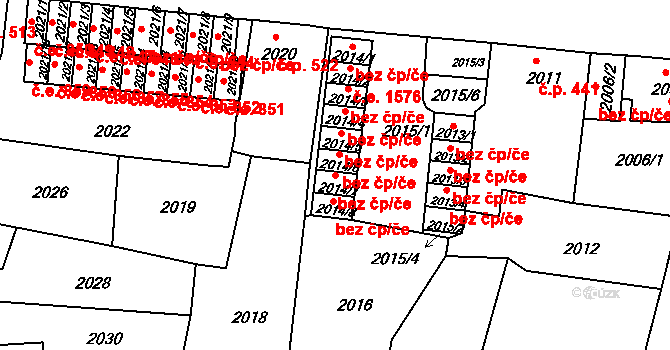 Děčín 47241721 na parcele st. 2014/7 v KÚ Děčín, Katastrální mapa