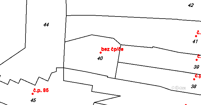 Neveklov 48080721 na parcele st. 40 v KÚ Neveklov, Katastrální mapa