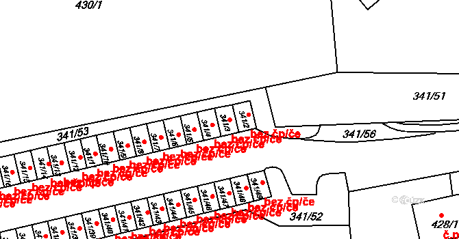 Habartov 48494721 na parcele st. 341/3 v KÚ Habartov, Katastrální mapa