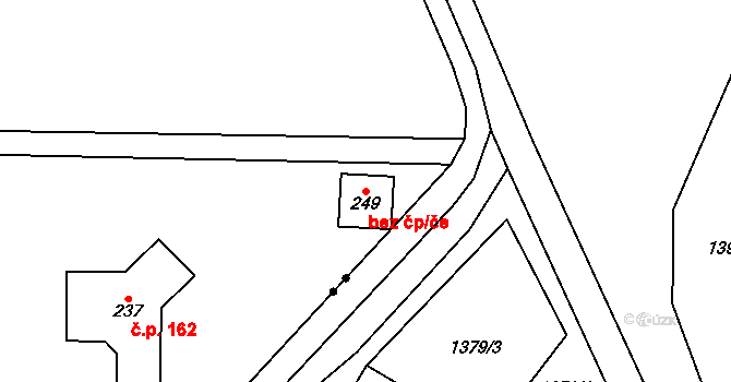 Žacléř 49289721 na parcele st. 249 v KÚ Bobr, Katastrální mapa