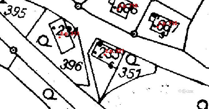 Libina 321 na parcele st. 7791 v KÚ Horní Libina, Katastrální mapa