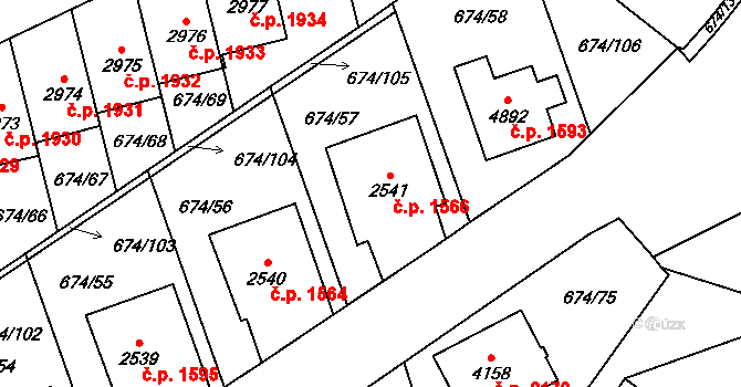 Blansko 1566 na parcele st. 2541 v KÚ Blansko, Katastrální mapa