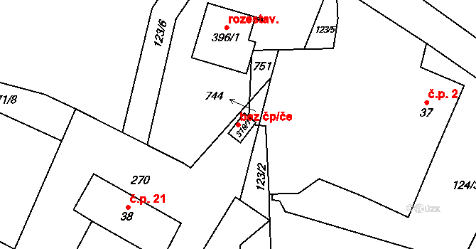 Útěchovice 141, Hamr na Jezeře na parcele st. 319/1 v KÚ Hamr na Jezeře, Katastrální mapa