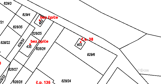 Kyšice 43500722 na parcele st. 403 v KÚ Kyšice u Plzně, Katastrální mapa
