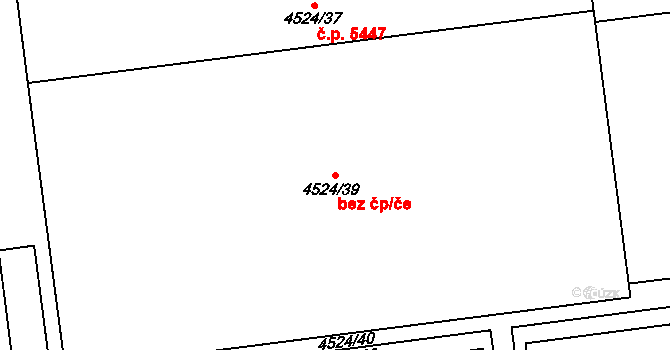 Chomutov 45079722 na parcele st. 4524/39 v KÚ Chomutov I, Katastrální mapa