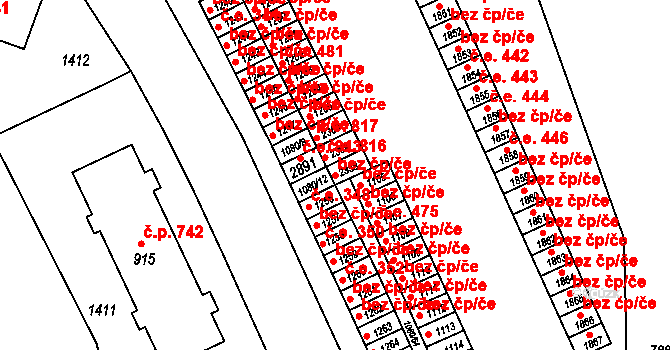 Uherské Hradiště 47255722 na parcele st. 2358 v KÚ Uherské Hradiště, Katastrální mapa
