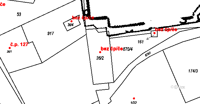 Kryry 47747722 na parcele st. 36/2 v KÚ Strojetice u Podbořan, Katastrální mapa