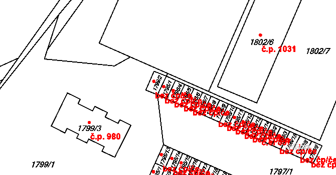 Brno 38828723 na parcele st. 1796/1 v KÚ Maloměřice, Katastrální mapa
