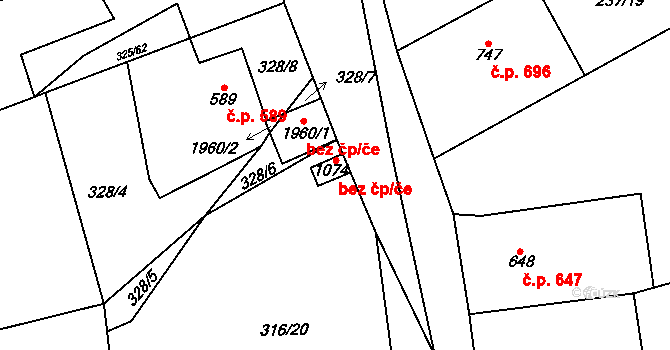 Starý Plzenec 40007723 na parcele st. 1074 v KÚ Starý Plzenec, Katastrální mapa