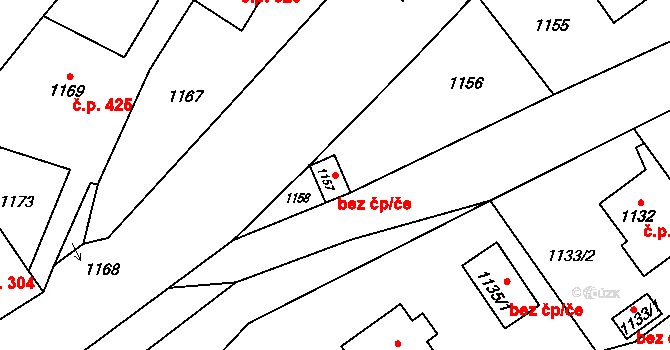 Horní Benešov 40181723 na parcele st. 1157 v KÚ Horní Benešov, Katastrální mapa
