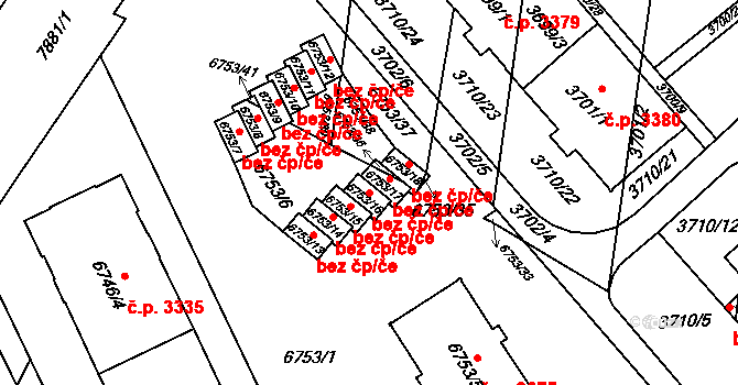 Prostějov 41147723 na parcele st. 6753/16 v KÚ Prostějov, Katastrální mapa