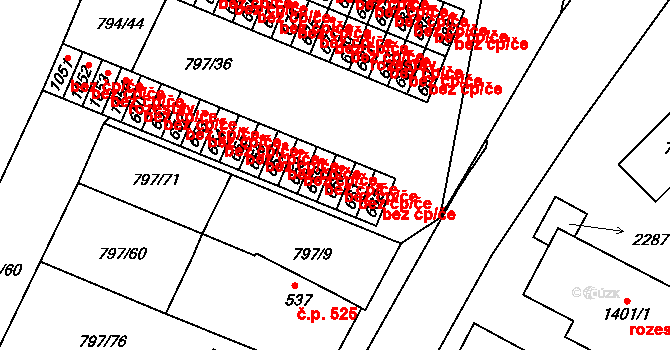 Lišov 42096723 na parcele st. 660 v KÚ Lišov, Katastrální mapa