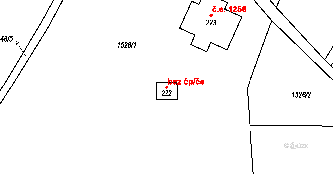 Kořenov 42258723 na parcele st. 222 v KÚ Polubný, Katastrální mapa