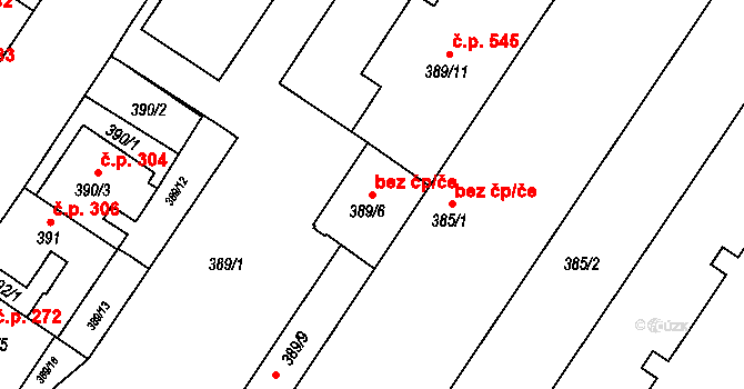Brodek u Přerova 50063723 na parcele st. 389/6 v KÚ Brodek u Přerova, Katastrální mapa