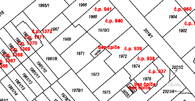 Praha 97085723 na parcele st. 1970/4 v KÚ Kobylisy, Katastrální mapa
