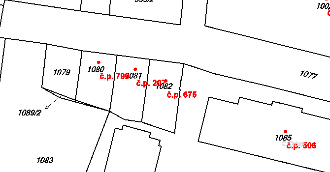 Kynšperk nad Ohří 675 na parcele st. 1082 v KÚ Kynšperk nad Ohří, Katastrální mapa