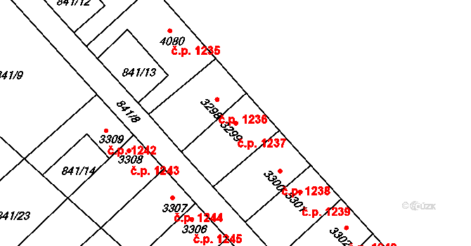 Kolín V 1237, Kolín na parcele st. 3299 v KÚ Kolín, Katastrální mapa