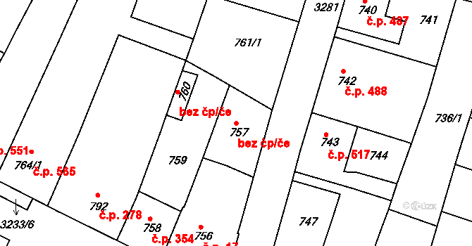 Železný Brod 44228724 na parcele st. 757 v KÚ Železný Brod, Katastrální mapa