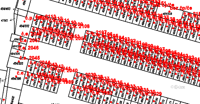 Podlesí 2058, Havířov na parcele st. 484/123 v KÚ Bludovice, Katastrální mapa