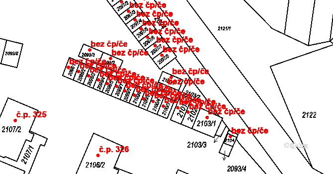 Jablůnka 48817724 na parcele st. 2100/2 v KÚ Jablůnka, Katastrální mapa