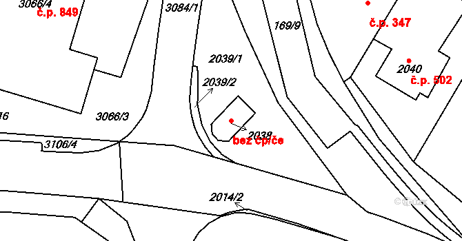 Bystřice nad Pernštejnem 49934724 na parcele st. 2038 v KÚ Bystřice nad Pernštejnem, Katastrální mapa