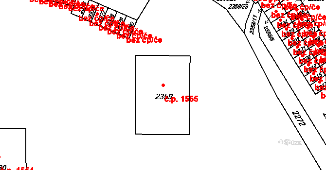 Poruba 1555, Ostrava na parcele st. 2359 v KÚ Poruba-sever, Katastrální mapa