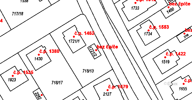 Brandýs nad Labem-Stará Boleslav 42530725 na parcele st. 1721/2 v KÚ Brandýs nad Labem, Katastrální mapa