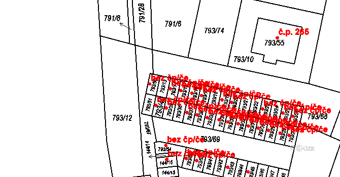 Kutná Hora 43062725 na parcele st. 793/14 v KÚ Sedlec u Kutné Hory, Katastrální mapa