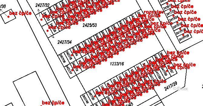 Rychnov nad Kněžnou 44306725 na parcele st. 1233/5 v KÚ Rychnov nad Kněžnou, Katastrální mapa