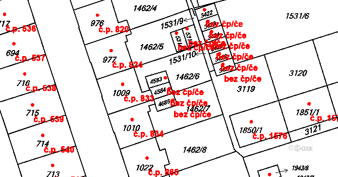 Šumperk 44972725 na parcele st. 4584 v KÚ Šumperk, Katastrální mapa