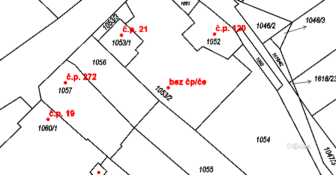 Zbýšov 46042725 na parcele st. 1053/2 v KÚ Zbýšov u Oslavan, Katastrální mapa