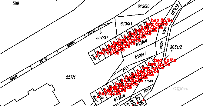 Zbýšov 50074725 na parcele st. 557/6 v KÚ Zbýšov u Oslavan, Katastrální mapa