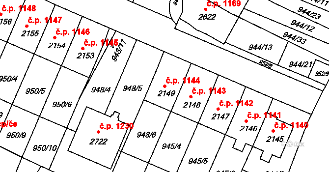 Vodňany II 1144, Vodňany na parcele st. 2149 v KÚ Vodňany, Katastrální mapa