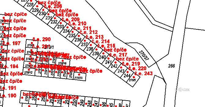 Podbořany 216, Katastrální mapa