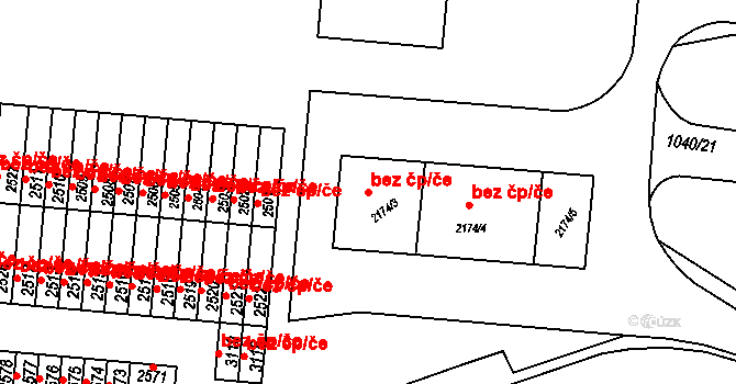 Rožnov pod Radhoštěm 39559726 na parcele st. 2174/3 v KÚ Rožnov pod Radhoštěm, Katastrální mapa