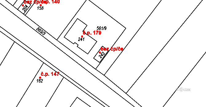 Chlumín 42602726 na parcele st. 243 v KÚ Chlumín, Katastrální mapa