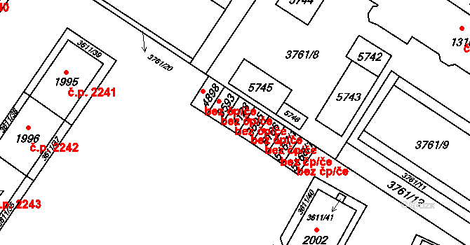 Břeclav 43632726 na parcele st. 4128 v KÚ Břeclav, Katastrální mapa