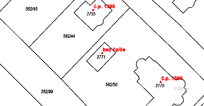 Neratovice 45408726 na parcele st. 2771 v KÚ Neratovice, Katastrální mapa