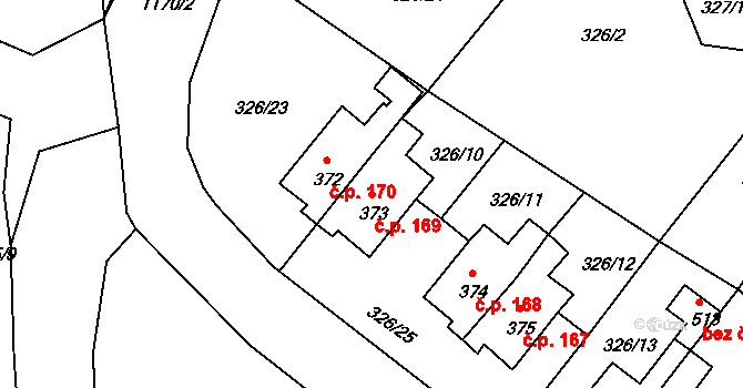 Dolní Kamenice 169, Česká Kamenice na parcele st. 373 v KÚ Dolní Kamenice, Katastrální mapa