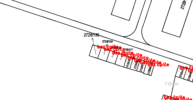 Holešov 104361727 na parcele st. 2728/130 v KÚ Holešov, Katastrální mapa