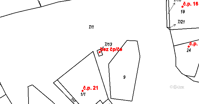 Jivina 147900727 na parcele st. 7/13 v KÚ Jivina u Hořovic, Katastrální mapa