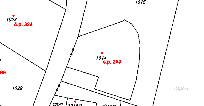 Dolní Marklovice 253, Petrovice u Karviné na parcele st. 1014 v KÚ Dolní Marklovice, Katastrální mapa