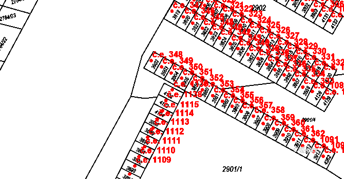 Kuřim 1139 na parcele st. 4122 v KÚ Kuřim, Katastrální mapa