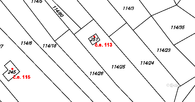 Velenov 540, Katastrální mapa