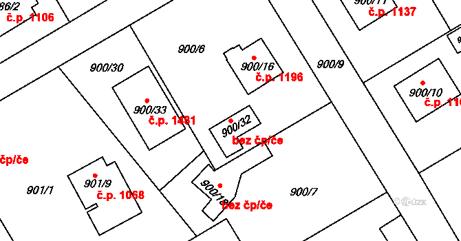 Rychnov nad Kněžnou 44288727 na parcele st. 900/32 v KÚ Rychnov nad Kněžnou, Katastrální mapa